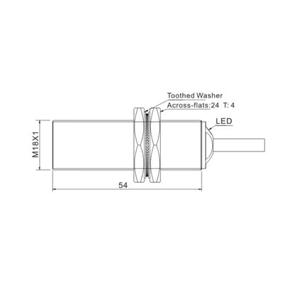 Customizable Industrial For M18 Hall Sensor NPN PNP Inductive Proximity Sensor With Metal Face