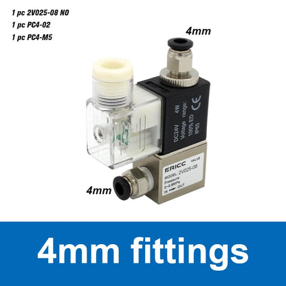 2V025-08 Normally Open 12V 24V 220V 1/4" BSP 2 Way 2 Position Air Solenoid Valve 2V025-08 Pneumatic Control Valve