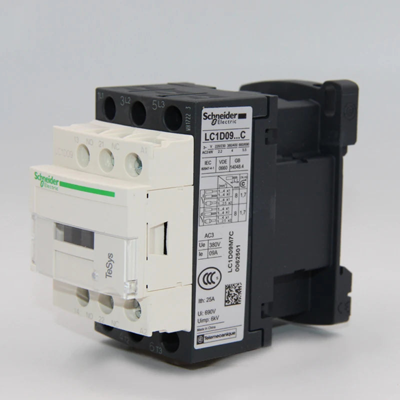 Schneider-Industrial Electrical Control Equipment, AC Contactors, LC1D Series, BC7, F7C, M7C, Q7C, 24V, 110V, 220V, 380V