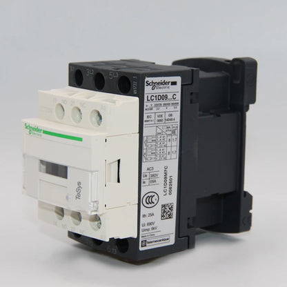 Schneider-Industrial Electrical Control Equipment, AC Contactors, LC1D Series, BC7, F7C, M7C, Q7C, 24V, 110V, 220V, 380V