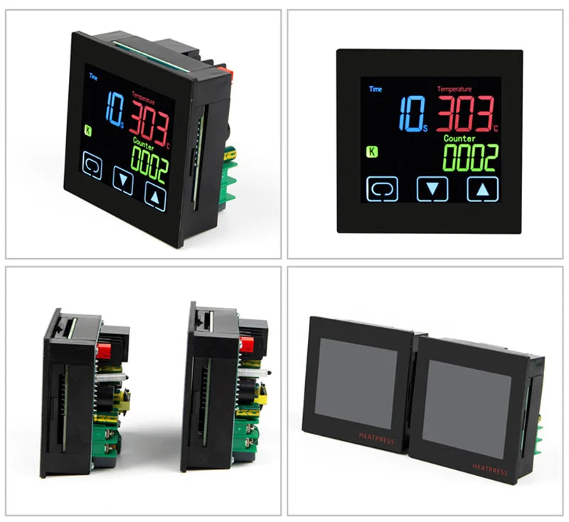 HEATPRESS thermostat with timer and counter function LCD display touch screen Time Alarm PID heat press Temperature controller
