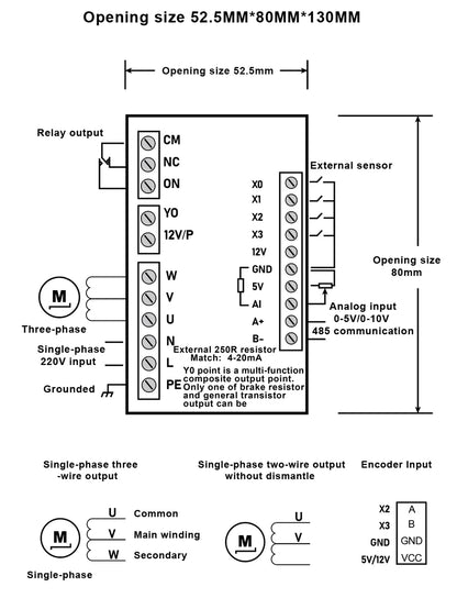 Mico Frequency Converter 750W VFD Single Phase 220V Input 3 Phase 220V Output RS485 Inverter for Ac 3 Phase Motor Drive