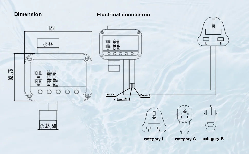 GS Pro Intelligent Pressure Controller for Water Pump 0-10bar 2.2KW SUPPLY G1 Thread Easy Operation Pump Switch for Building Pip