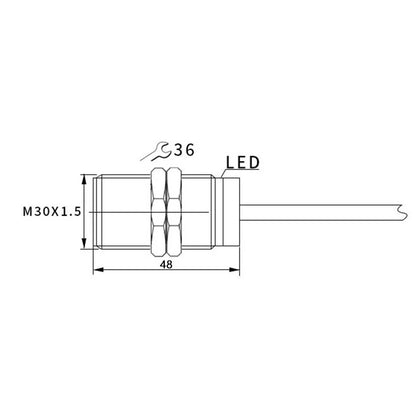 M30 Inductive proximity switch sensor Flush 10-30VDC 10mm detection distance PNP or NPN