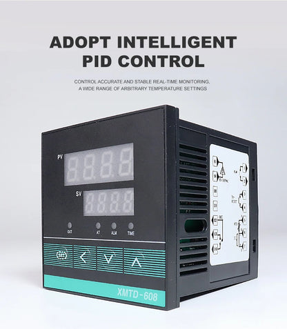 Controlador de Temperatura PID XMTD-608 con Temporizador 0-9999min, Display Digital, 1300°C, 85-265VAC