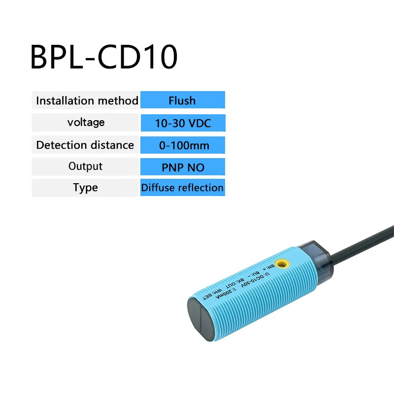 Long Range Sensing Range 1M Photoelectric proximity switch sensor 10-30V DC NPN PNP NO IP67 waterproofNC