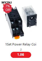 10Set MY2P HH52P MY2NJ 12V 24V DC / 110V 220V AC coil general purpose DPDT micro mini relay with socket base