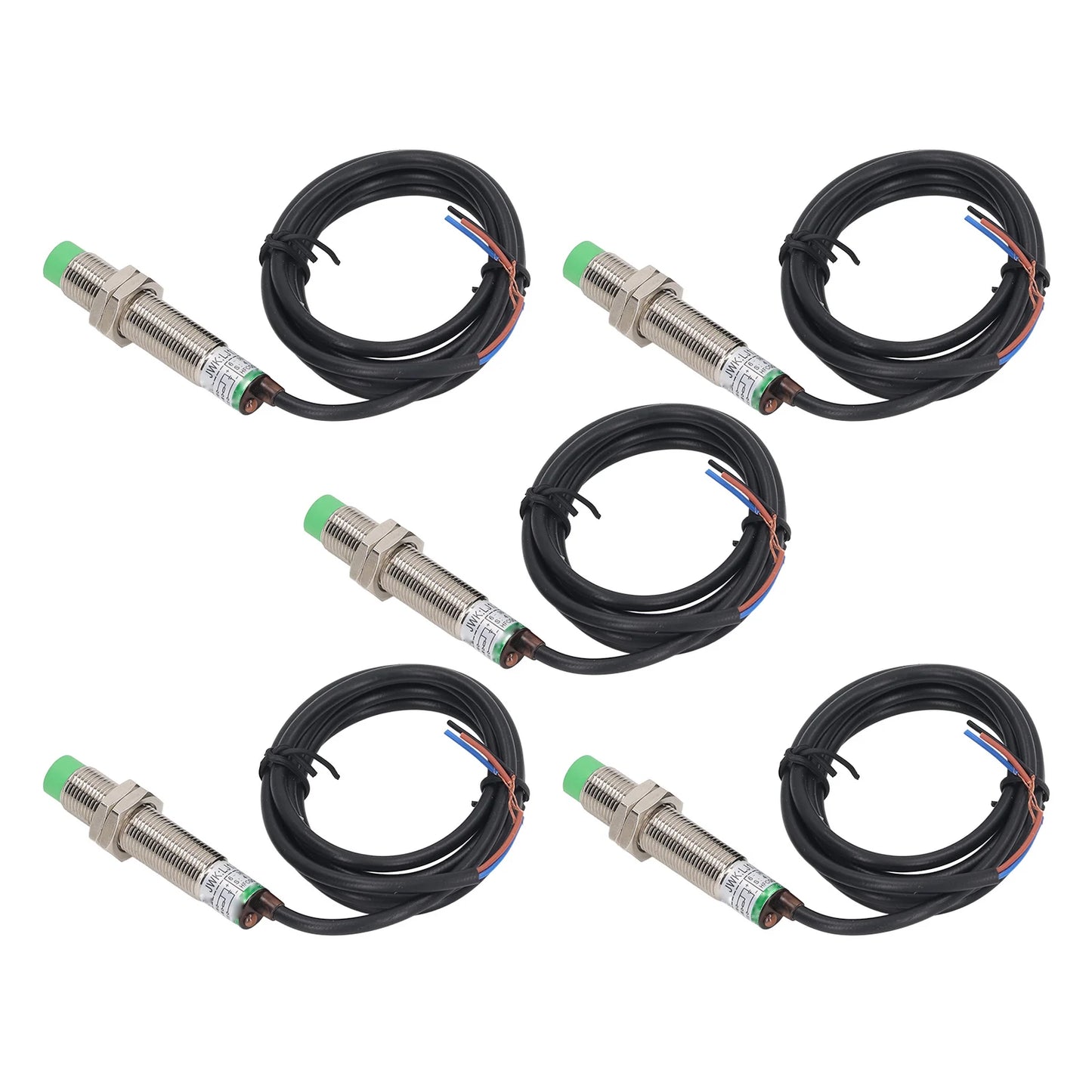 5 Pcs Inductive Proximity Sensor M12 Approach Sensor NPN NC IP65 Waterproof Inductive Proximity Switch 6-36VDC