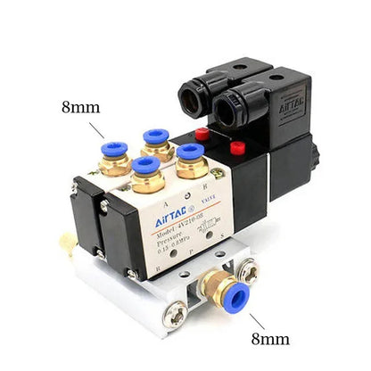 Solenoid Valve Multi-way Combination 4V210-08 Manifold Stations DC12V 24V AC220V With Fittings 5 port 2 position Solenoid Valves