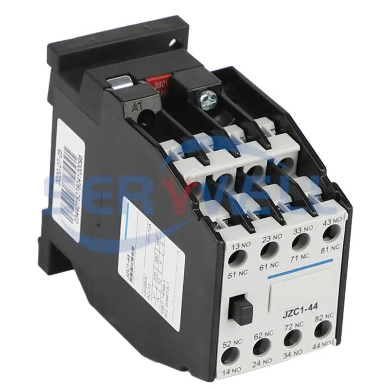 1Pc JZC1-44 AC Contactor Type Intermediate Relay 220V 10A Coil 3Phase 3P 4NO+4NC 35mm DIN Rail AC24V/36V/110V/220V/380V