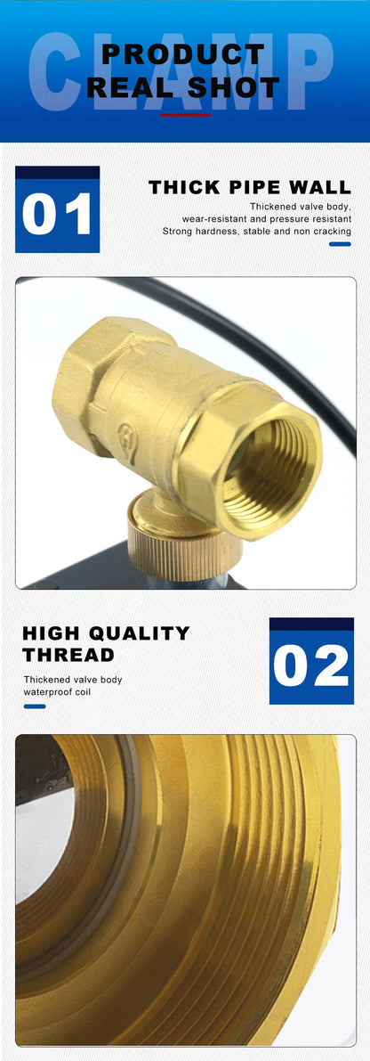 1/2" 3/4" 1" 2" Normally Closed Motorized Ball Valve 220V 12V 24V 2-Wire Brass Electric Solenoid Valve DN15 DN20 DN25 DN32