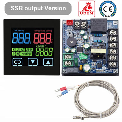HEATPRESS thermostat with timer and counter function LCD display touch screen Time Alarm PID heat press Temperature controller