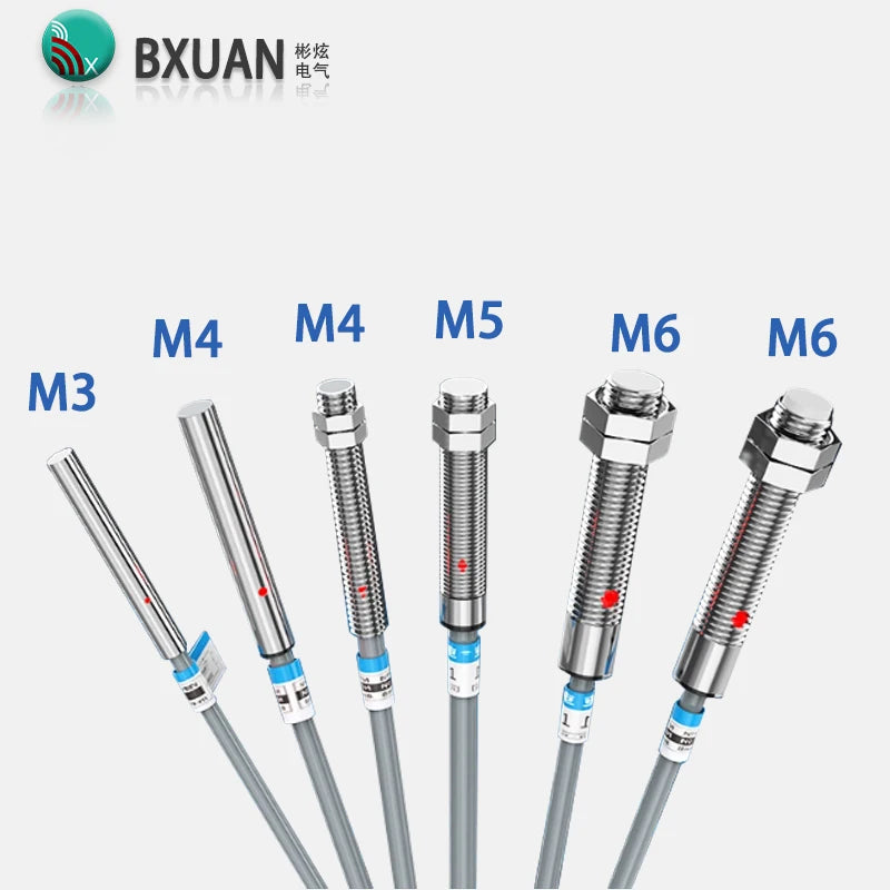 M3 small Proximity switch sensor IP67 waterproof NPN or PNP Unthreaded 24VDC Detecting metals