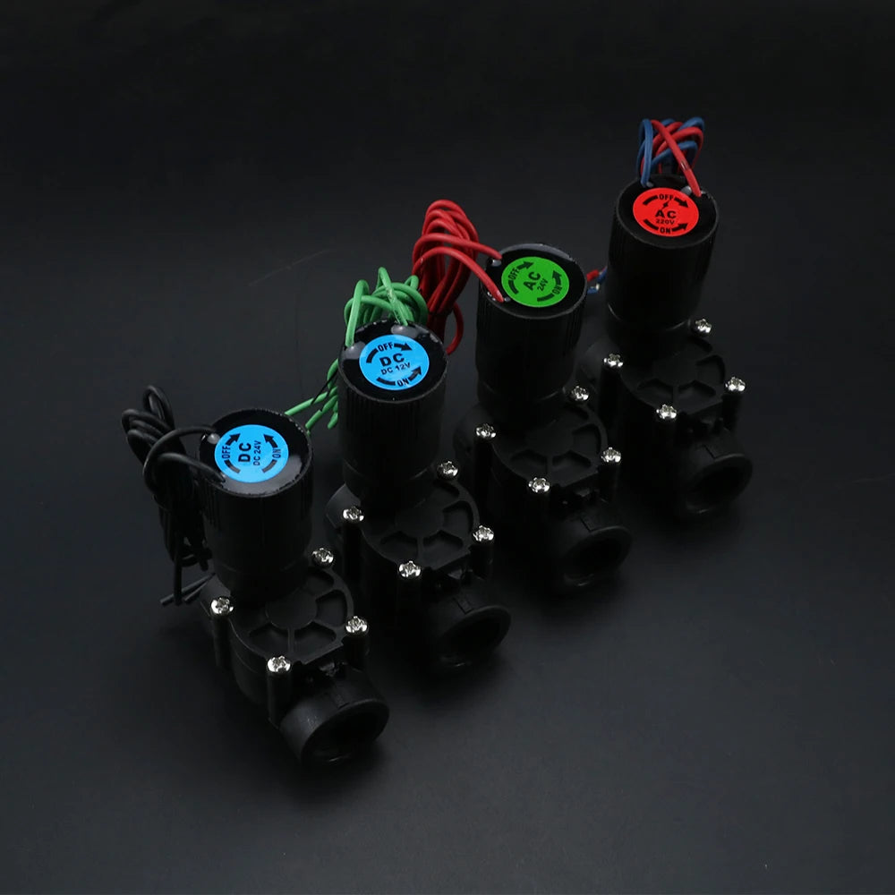 DN15 DN20 DN25 1/2" 3/4" 1" Normally Closed Solenoid Valve AC220V DC12V  Nylon Valve For Farm Garden Landscape Irrigation