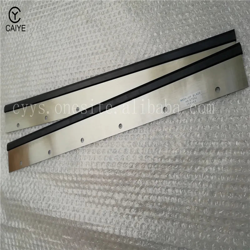 GTO52 Heidelberg Repuestos Maquinaria de Impresión 69.010.180 Cuchillas de Lavado 6 Orificios 560X60X0.5MM
