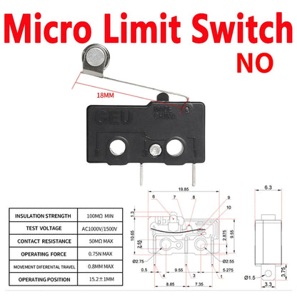 10/50/100PCS Micro Limit Switch with Open/Close Function - Durable Snap Action for Home Appliances and Equipment