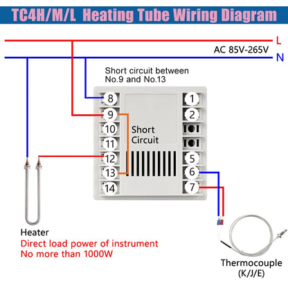 Controlador de Temperatura PID Digital, Salida SSR/Relé/Voltaje, Entrada Universal, Calentar/Enfriar